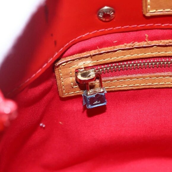 LOUIS VUITTON Monogram Vernis Reade PM Hand Bag Red Rouge M91088 LV Auth BA6708 - Picture 13 of 16
